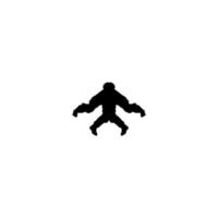 Alien icon. Simple style Space science poster background symbol. Alien logo design element. Alien t-shirt printing. Vector for sticker.