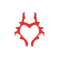 Heart text frame icon. Simple style Valentine holiday poster background symbol. Heart text frame brand logo design element. Heart text frame t-shirt printing. Vector for sticker.