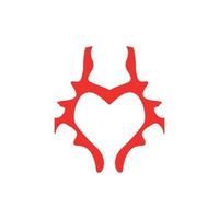 icono de marco de texto de corazón. Símbolo de fondo de cartel de vacaciones de San Valentín de estilo simple. elemento de diseño del logotipo de la marca del marco de texto del corazón. impresión de camiseta con marco de texto de corazón. vector para pegatina.