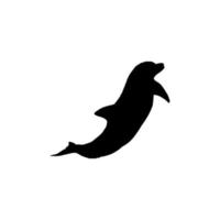 icono de delfín. símbolo de fondo de cartel de espectáculo de delfines de estilo simple. elemento de diseño del logo de la marca de delfines. impresión de camisetas de delfines. vector para pegatina.
