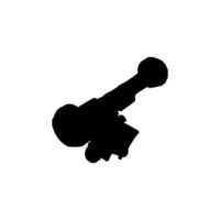 Bazooka icon. Simple style no war poster background symbol. Bazooka brand logo design element. Bazooka t-shirt printing. vector for sticker.