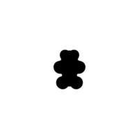 icono de galleta de oso. símbolo de fondo de cartel de estilo simple. elemento de diseño del logotipo de la marca de galletas de oso. impresión de camiseta de galleta de oso. vector para pegatina.
