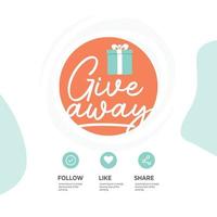 Giveaway banner design template vector