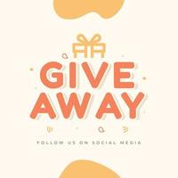 Giveaway banner design template vector