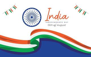 plantilla de diseño de banner del día de la independencia de la india vector