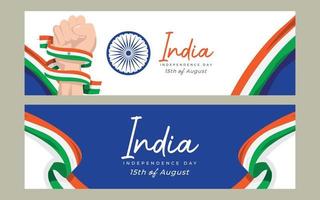 plantilla de diseño de banner del día de la independencia de la india vector