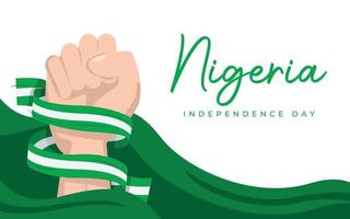 plantilla de diseño de banner del día de la independencia de nigeria vector