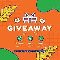 Giveaway banner design template