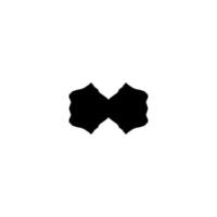 Bow tie icon. Simple style man fashion poster background symbol. Bow tie text frame. Bow tie logo design element. Bow tie t-shirt printing. Vector for sticker.