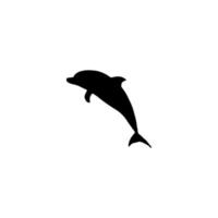 icono de delfín. símbolo de fondo de cartel de espectáculo de delfines de estilo simple. elemento de diseño del logo de la marca de delfines. impresión de camisetas de delfines. vector para pegatina.