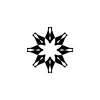 Eight pointed star icon. Simple style support service contact phone poster background symbol. Eight pointed star brand logo design element. Eight pointed star t-shirt printing. Vector for sticker.