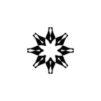 icono de estrella de ocho puntas. símbolo de fondo de cartel de teléfono de contacto de servicio de soporte de estilo simple. elemento de diseño del logotipo de la marca de estrella de ocho puntas. impresión de camiseta de estrella de ocho puntas. vector para pegatina.