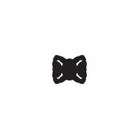 Bow tie icon. Simple style man fashion poster background symbol. Bow tie text frame. Bow tie logo design element. Bow tie t-shirt printing. Vector for sticker.