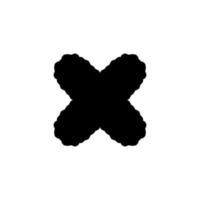 X icon icon. Simple style big sale poster background symbol. Remove button. X brand logo design element. X t-shirt printing. Vector for sticker.