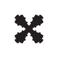 X icon. Simple style danger poster background symbol. Remove button. X brand logo design element. X t-shirt printing. Vector for sticker.