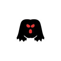 Ghost icon. Simple style Halloween holiday poster background symbol. Ghost brand logo design element. Ghost t-shirt printing. Vector for sticker.