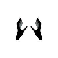 icono de manos de buda. símbolo de fondo de cartel de vacaciones de religión de buda de estilo simple. elemento de diseño del logotipo de la marca. impresión de camisetas de manos de buda. vector para pegatina.