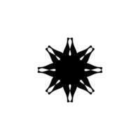 Eight pointed star icon. Simple style support service contact phone poster background symbol. Eight pointed star brand logo design element. Eight pointed star t-shirt printing. Vector for sticker.
