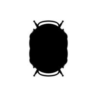Underwater mina icon. Simple style mina danger poster background symbol. brand logo design element. Underwater mina t-shirt printing. Vector for sticker.