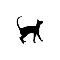 icono de gato. símbolo de fondo de cartel de asociación de bienestar animal de estilo simple. elemento de diseño del logo de la marca cat. impresión de camisetas de gatos. vector para pegatina.