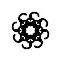 icono de mandala. símbolo de fondo de cartel de mandala de estilo simple. elemento de diseño del logotipo de la marca mandala. estampado de camisetas con mandalas. vector para pegatina.