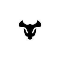 Bull icon. Simple style poster meat shop big sale background symbol. Bull brand logo design element. Bull t-shirt printing. Vector for sticker.