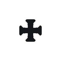 Plus icon. Cross sign. Simple style Christian holiday poster background symbol. Add button. Plus logo design element. Plus t-shirt printing. Vector for sticker.