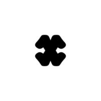 X icon icon. Simple style big sale poster background symbol. Remove button. X brand logo design element. X t-shirt printing. Vector for sticker.