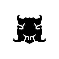 icono de prueba de Rorschach. símbolo de fondo de prueba de rorschach de estilo simple. elemento de diseño del logotipo de la marca. Impresión de camiseta de prueba de rorschach. vector para pegatina.