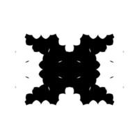 icono de prueba de Rorschach. símbolo de fondo de prueba de rorschach de estilo simple. elemento de diseño del logotipo de la marca. Impresión de camiseta de prueba de rorschach. vector para pegatina.