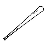 Classic baseball bat element simple line style vector