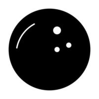 Classic bowling ball element simple line style vector