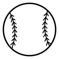 Classic baseball ball element simple line style vector