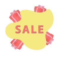 boxes and sale text vector