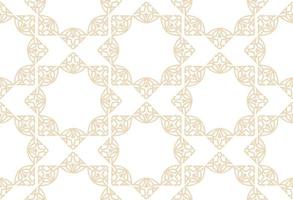 patrón abstracto sin fisuras. fondo ornamental de azulejos diagonales florales de mosaico. adorno de línea musulmana en estilo árabe oriental vector
