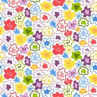 Seamless pattern with abstract bright multicolored blots. Kids design. Vector illustration