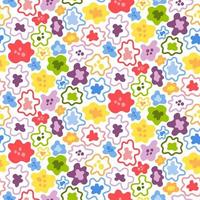 Seamless pattern with abstract bright multicolored blots. Kids design. Vector illustration