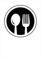 spoon and fork vector illustration. suitable for promotion of food business