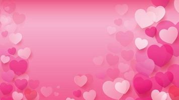 Heart love vector background. Valentine frame. Pink hearts background. Love background design illustration. Valentine background. Love heart. Sweet background
