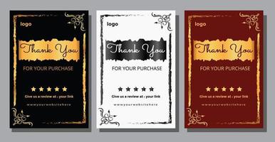 Thank You Card Template vector