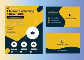 Clean And Minimal Flyer And Business Card Design vector