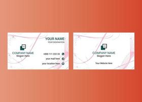 Stylish And Minimal Business Card Design Template vector