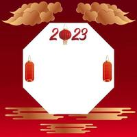 premium vector l chinese twibbon new year 2023 vector illustration