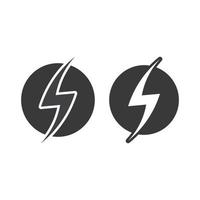 flash and Power icon Vector Illustration set