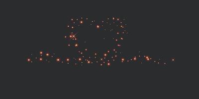 Sparkling heart valentine background with copy space. vector