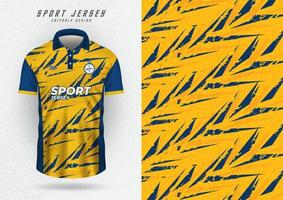 fondo de maqueta para camiseta deportiva fútbol corriendo carreras rayas amarillas y azules vector