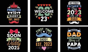 Father's Day T-shirt Design Bundle. Day t-shirt design vector. T-shirt Design Vector. Father's Day Vector Graphics