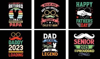 Father's Day T-shirt Design Bundle. Day t-shirt design vector. T-shirt Design Vector. Father's Day Vector Graphics