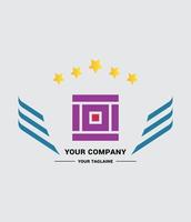 geometric with linear style logo vector logo desing