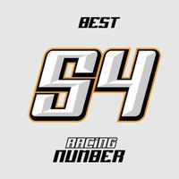 Vector Racing Number Template 54